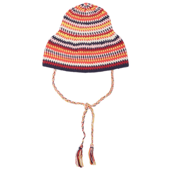 Alanui Beach Break Striped Crochet Cotton Hat