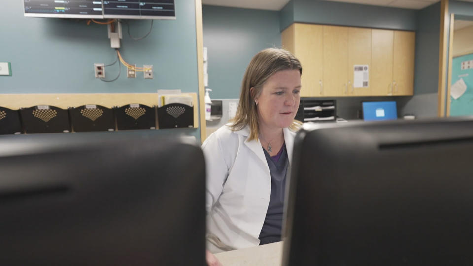 Dr. Kristi Rodrigues, a doctor in Pediatric Emergency Medicine at Denver Health, said they are working hard to keep up with patient demand but are in need of more funding to support migrant arrivals. (NBC News)