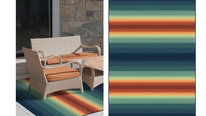 Keep things bright with this vibrant rug