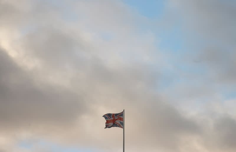 The Union Jack flag flutters in London