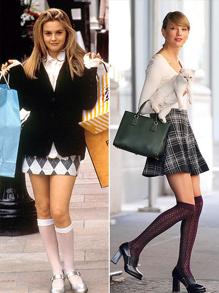 <b>CHER HOROWITZ: TAYLOR SWIFT</b><br> She's got the blonde hair, the enormous collection of plaid skirts and the affinity for knee socks worn with Mary Janes. We're guessing she even has a closet that rotates at the touch of a button. At this point, we bet the only thing Taylor Swift doesn't have in common with Cher Horowitz is the inability to pronounce "Haitians."