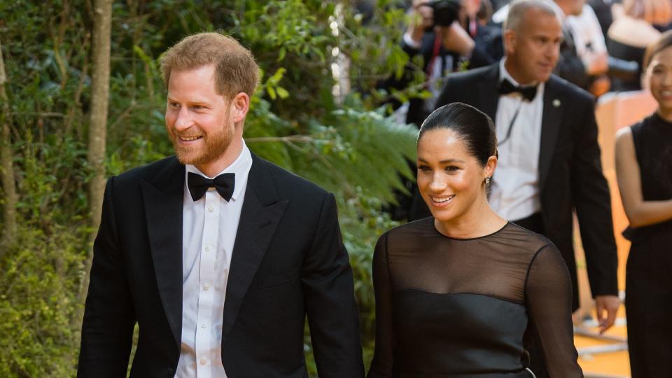 Prince Harry and Meghan Markle at Lion King premiere 