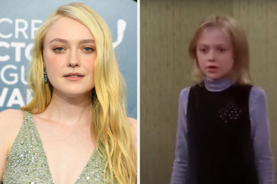 Dakota Fanning now vs. when she appeared in "Friends."