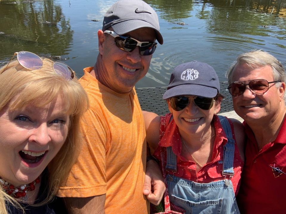 Can you see the gators behind us? Trust me. They're there.