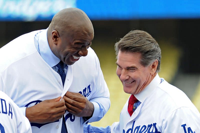 Former Los Angeles Dodger Steve Garvey emerged from Tuesday's primary to face Democrat Adam Schiff in California's U.S. Senate race in November. File photo by Jayne Kamin-Oncea/UPI