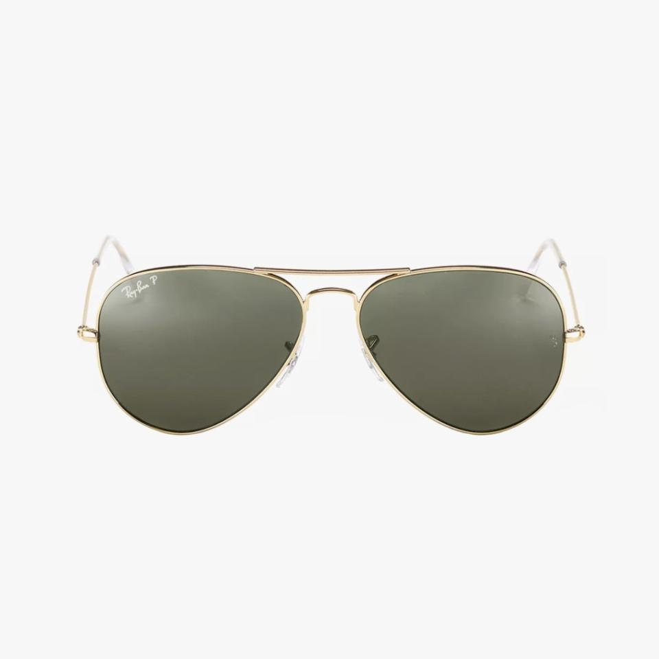 Ray-Ban unisex original polarized brow bar aviator sunglasses
