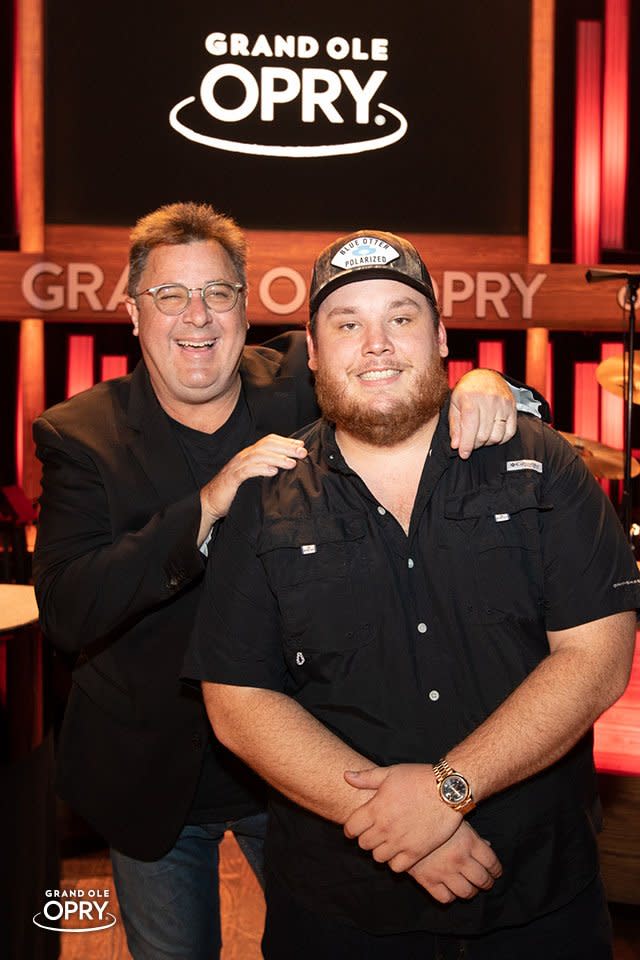 Vince Gill and Luke Combs | Chris Hollo for The Grand Ole Opry