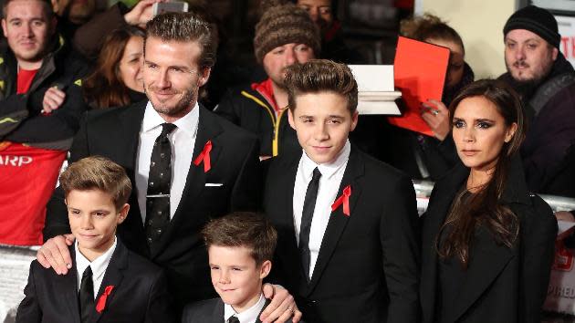 La mediática y millonaria familia Beckham. Associated Press 