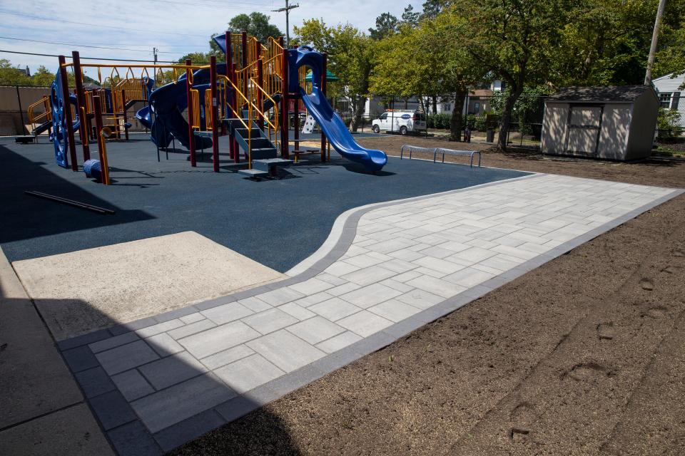 The Bradley Elementary School playground in Asbury Park.