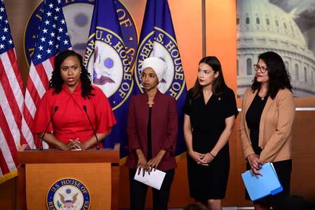 Ocasio-Cortez, Omar, Pressley and Tlaib hold news conference