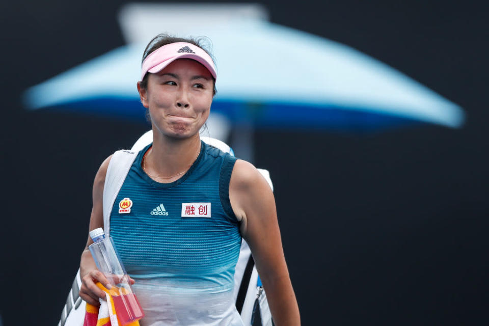 Die chinesische Tennisspielerin Peng Shuai (36) klagte an, von einem ehemaligen Vize-Premierminister vergewaltigt worden sein. - Copyright: Getty/Fred Lee