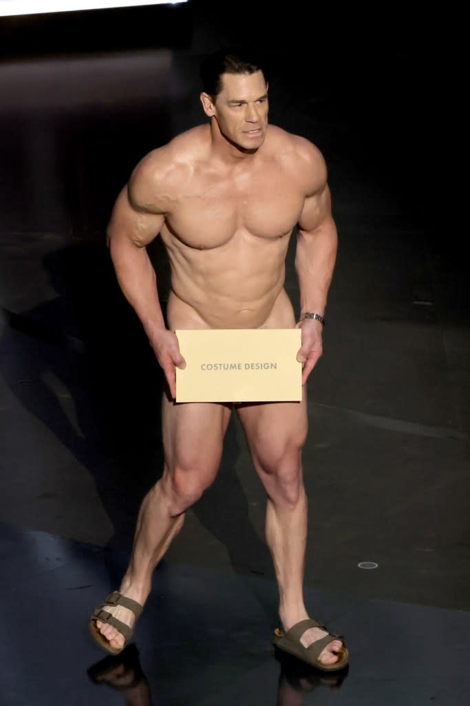 John Cena came out nude to emphasize the importance of costumes. Getty Images