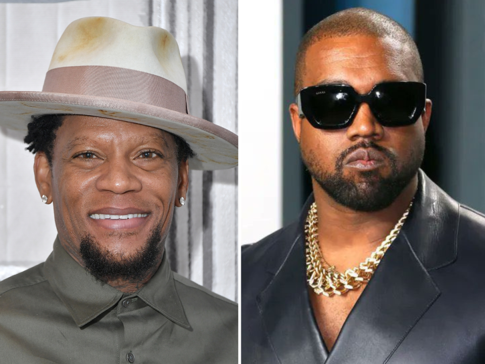 DL Hughley and Kanye West (Getty Images)