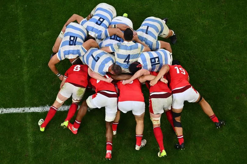 A general view of the scrum between Wales and Argentina -Credit:Getty Images