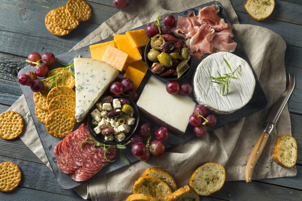 19) Arrange a fancy cheeseboard.