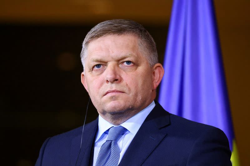 FILE PHOTO: Slovak PM Robert Fico visits Berlin