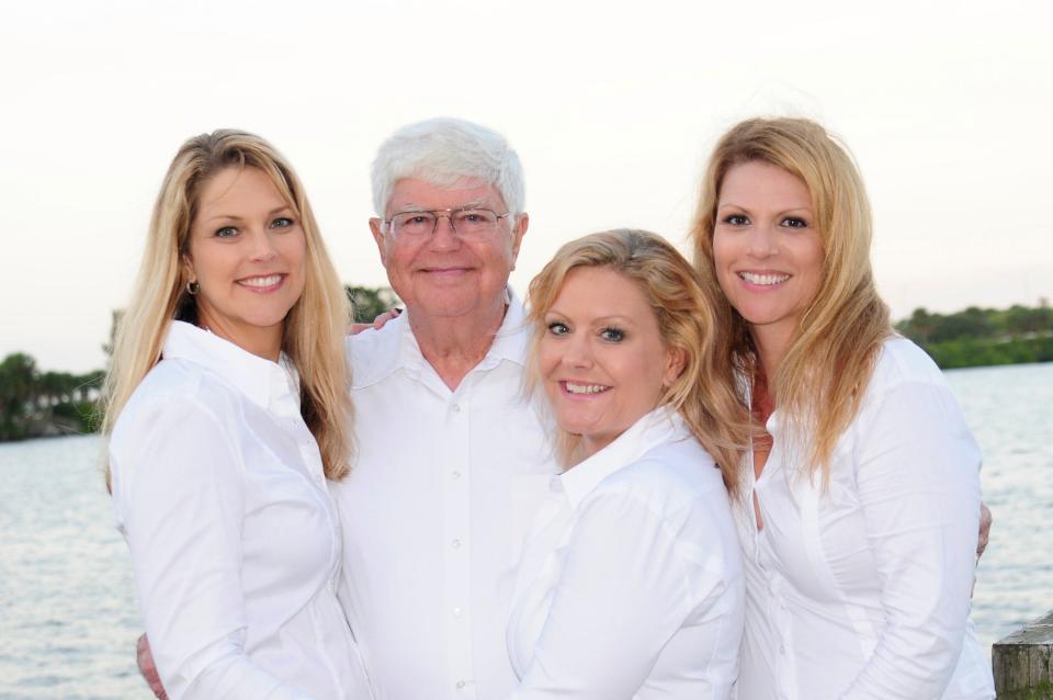David Simonson, who died June 3 with COVID-19, is pictured with his daughters, from left to right, Kristy Losapio, Kari Simonson and Kim Maynor.