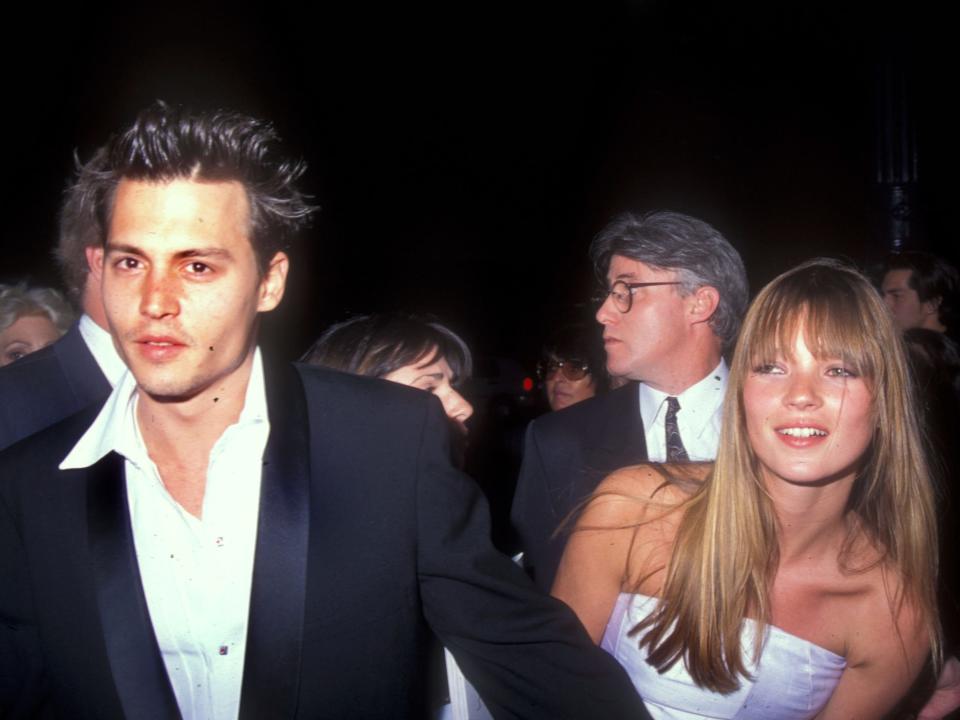 Johnny Depp and Kate Moss in 1995.