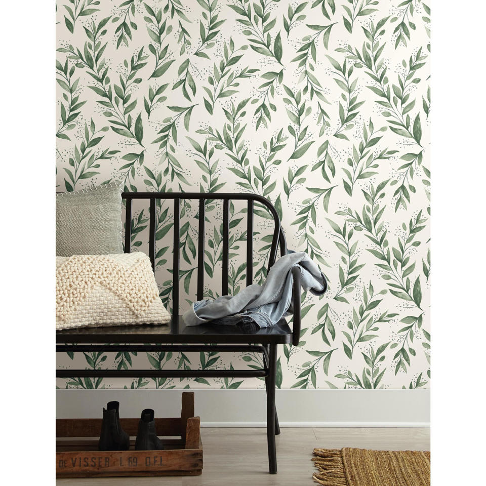 magnolia home wallpaper, bedroom makeover