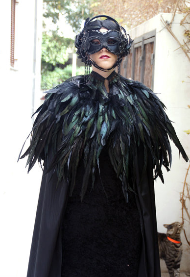 feathered cape