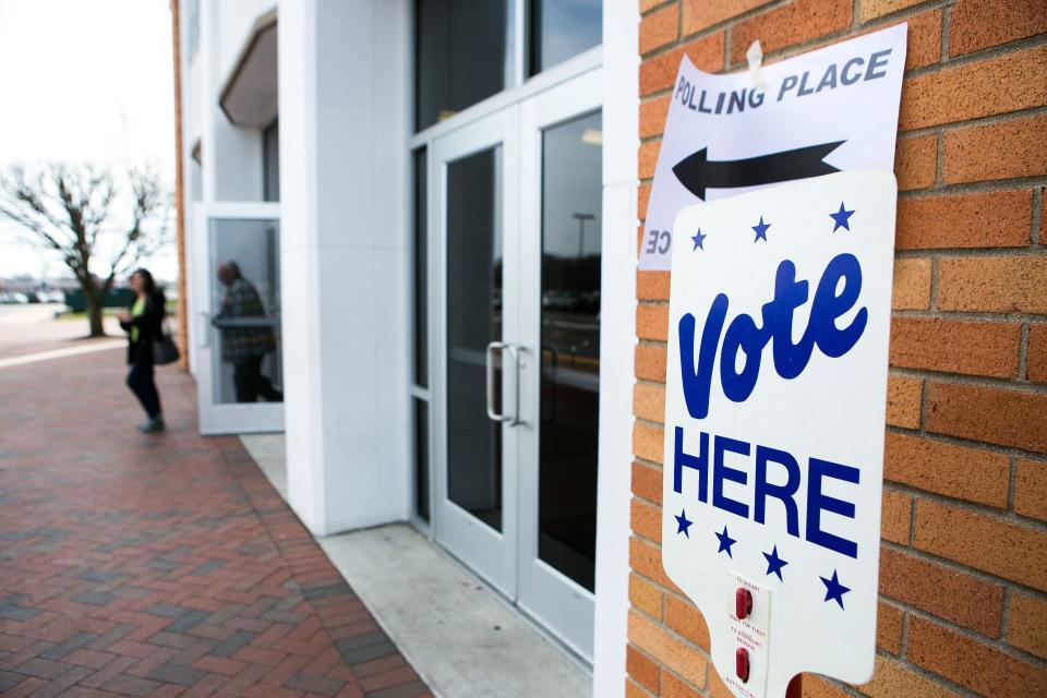 Polling place sign