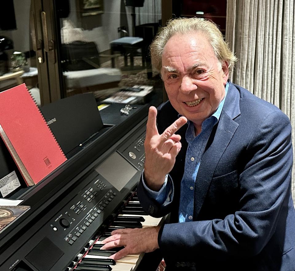 Andrew Lloyd Webber in his private office in Covent Garden
