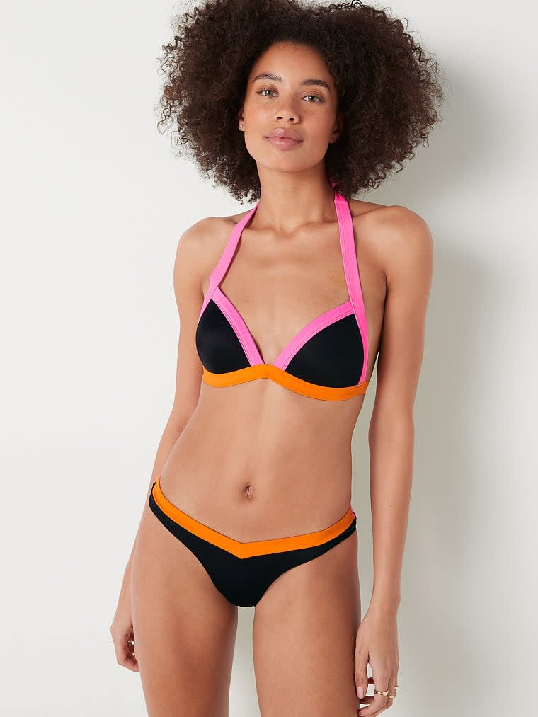 color-block bikini