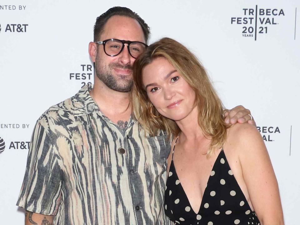 Jim Spellman/Getty Julia Stiles (R) and husband Preston Cook attend the "The God Committee" premiere during the 2021 Tribeca Festival at Brooklyn Commons at MetroTech on Ju 2021 in New York City