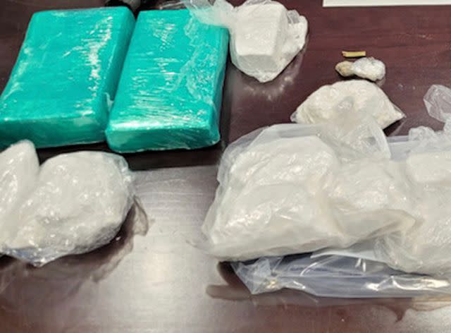 <p>Mobile County Sheriff's Office</p> Investigators allegedly recovered about 4.5 kilograms of cocaine during multiple searches of Tierra Tocorra Hill's property.