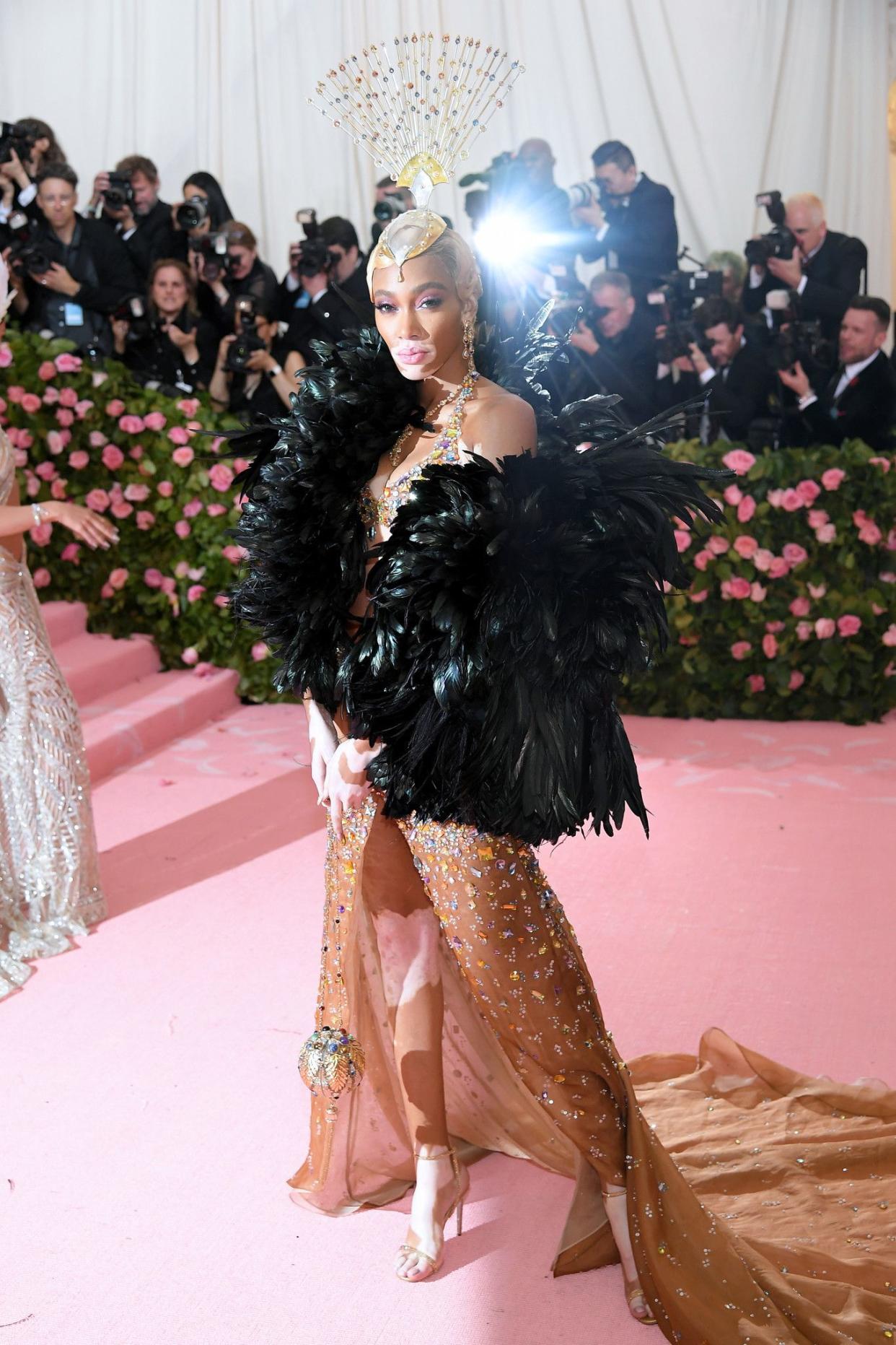 Winnie Harlow attends The 2019 Met Gala Celebrating Camp: Notes on Fashion at Metropolitan Museum of Art on May 06, 2019 in New York City.