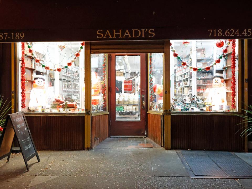 exterior shot of sahadi's grocery store in NYC