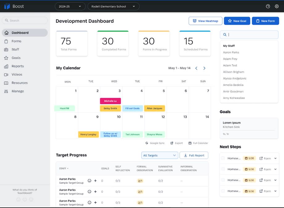 The school status dashboard