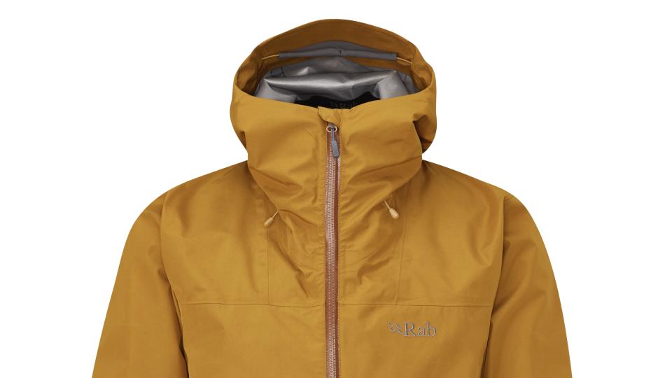 Rab Namche Gore-Tex Jacket hood area on white background