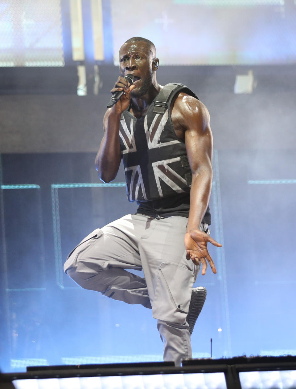 Stormzy performing on the Pyramid Stage during the Glastonbury Festival, at Worthy Farm in Pilton, Somerset. PRESS ASSOCIATION Photo. Picture date: Friday June 28, 2019. Photo credit should read: Yui Mok/PA Wire 