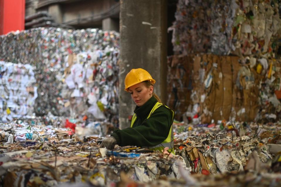 Cleaning the city: a recycling facility in Wandsworth (AFP via Getty Images)