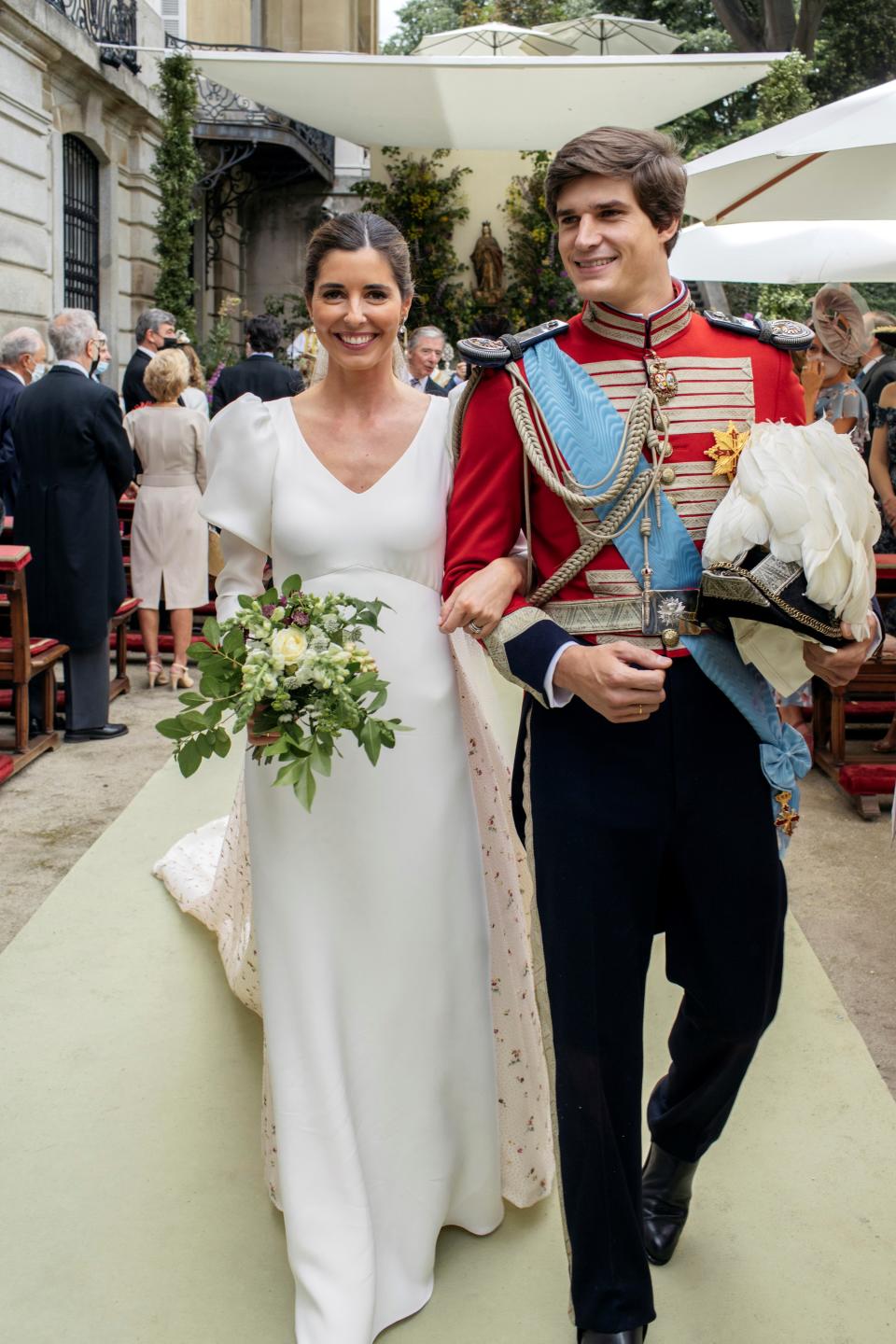 MADRID, SPAIN - MAY 22: Carlos Fitz-James Stuart and Belen Corsini celebrate their wedding at the Palacio de Liria on May 22, 2021 in Madrid, Spain. (Photo by Alejandra Ortiz / Casa de Alba / EFE -