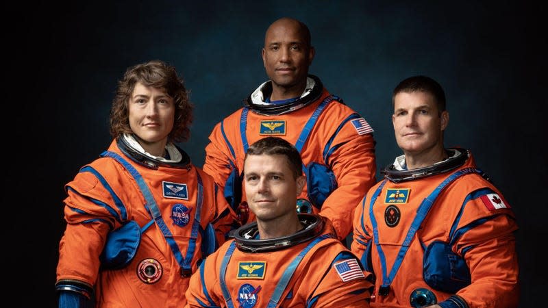 The Artemis 2 crew: Christina Koch, Victor Glover, Reid Wiseman, and Jeremy Hansen.