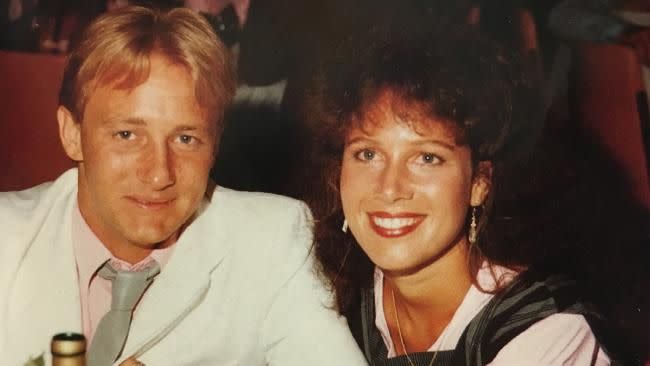 John Cobby and wife Anita at a friend's wedding in 1992.