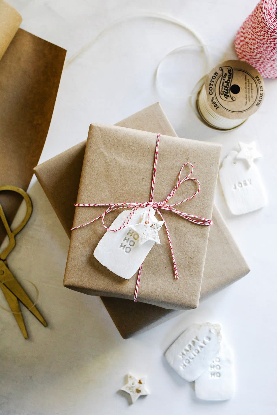 <p>If you have a little time to spare, combine cornstarch with baking soda and warm water to make these customized gift tags.<br></p><p><strong>Get the tutorial at <a href="https://hellonest.co/how-to-make-diy-gift-tags-with-cornstarch-clay/" rel="nofollow noopener" target="_blank" data-ylk="slk:Hello Nest;elm:context_link;itc:0;sec:content-canvas" class="link ">Hello Nest</a>. </strong> </p>