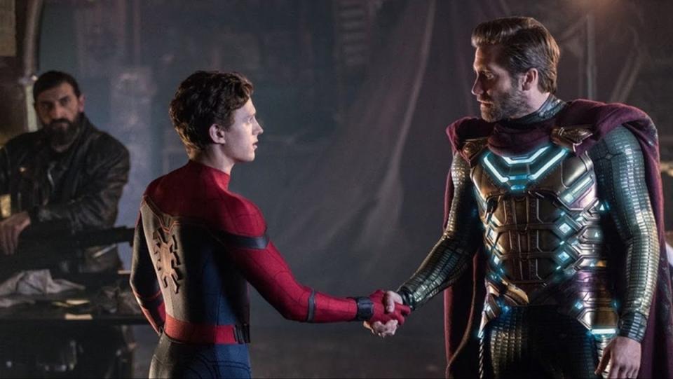 Mysterio meets Peter Parker in Spider-Man: Far From Home.