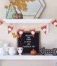 <p>Around Thanksgiving, there's no such thing as too much pumpkin pie. Although you love it as a dessert, we think you'll love it as décor (like this adorable garland!) even more.</p><p><strong>Get the tutorial at <a href="https://lessthanperfectlifeofbliss.com/2016/11/pumpkin-pie-thanksgiving-garland.html" rel="nofollow noopener" target="_blank" data-ylk="slk:Less Than Perfect Life of Bliss;elm:context_link;itc:0;sec:content-canvas" class="link ">Less Than Perfect Life of Bliss</a>.</strong></p><p><strong><a class="link " href="https://www.amazon.com/Acrylic-Felt-Sheet-12-Orange/dp/B004ZXXJBK/?tag=syn-yahoo-20&ascsubtag=%5Bartid%7C10050.g.2063%5Bsrc%7Cyahoo-us" rel="nofollow noopener" target="_blank" data-ylk="slk:SHOP FELT;elm:context_link;itc:0;sec:content-canvas">SHOP FELT</a><br></strong></p>