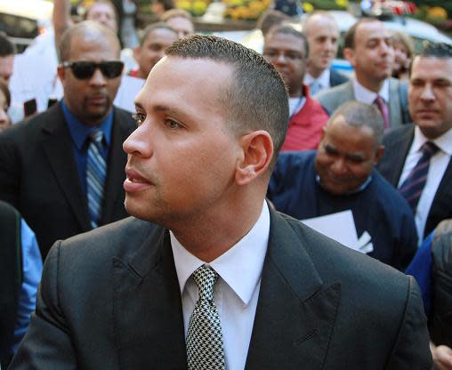 Does a suit and tie suit A-Rod best? (AP)