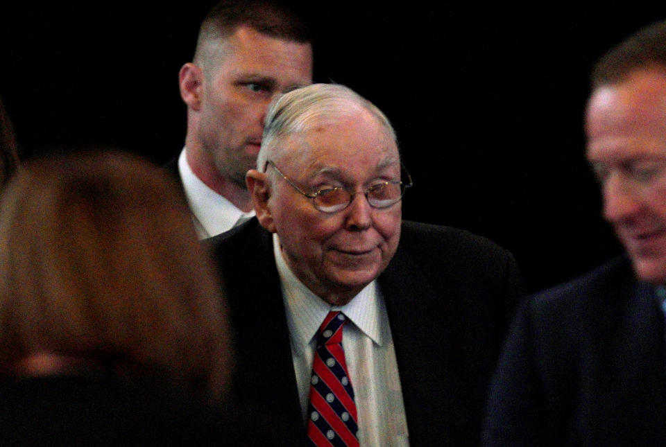 Charlie Munger, vice chairman of Berkshire Hathaway Inc arrives at the company’s annual meeting in Omaha, Nebraska, U.S., May 5, 2018. REUTERS/Rick Wilking