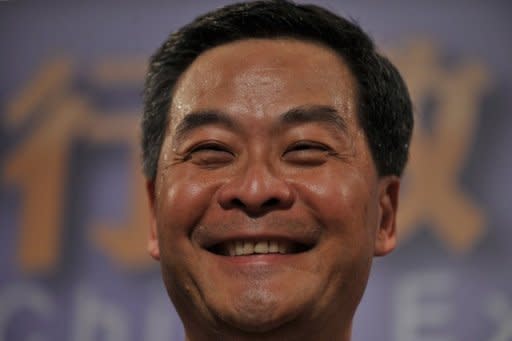 Self-made millionaire property consultant Leung Chun-ying, pictued, has won Hong Kong's leadership election, after the most divisive vote since the city reverted to Chinese rule in 1997