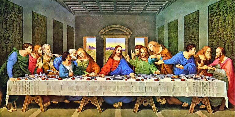 La Última Cena de Jesús, aquí en la famosa representación de Leonardo Da Vinci, es conmemorada el Jueves Santo