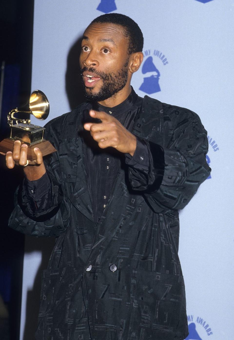 <p>McFerrin’s hit “Don’t Worry, Be Happy” amassed a large global fan base in 1988 and won the jazz singer Grammys for both Song of the Year and Record of the Year in 1989. </p>