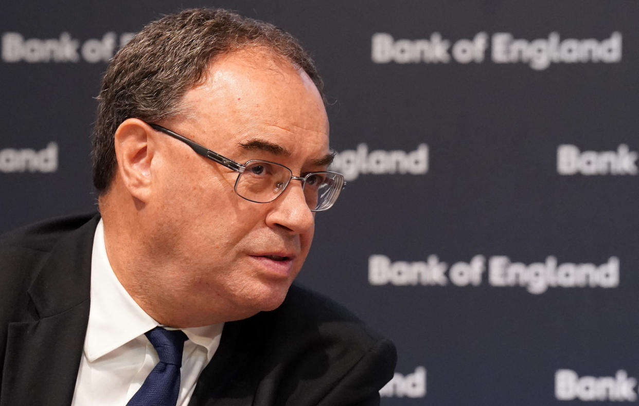 Bank of England governor Andrew Bailey. Photo: Stefan Rousseau/POOL/AFP via Getty 
