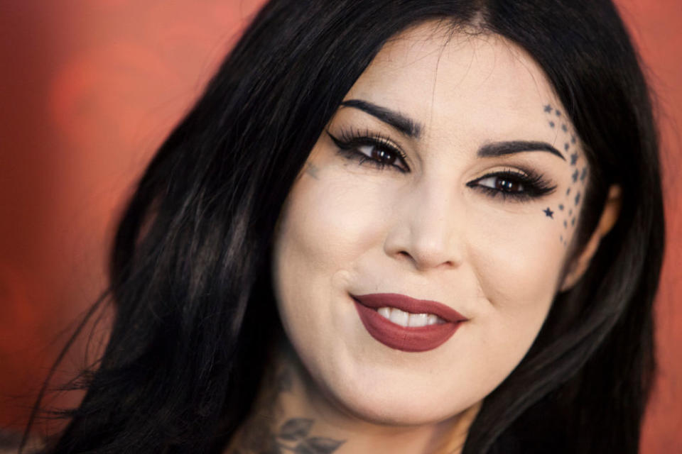 Kat Von D is thanking Paris Hilton. (Photo: Rosdiana Ciaravolo/Getty Images)