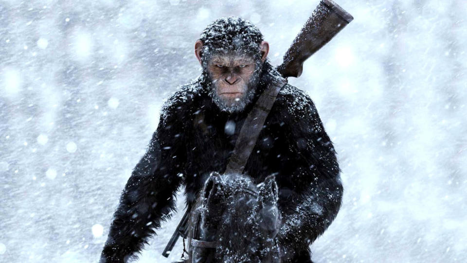 Andy Serkis as Caesar in War For the Planet of the Apes.