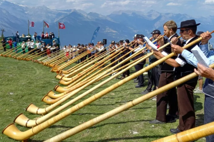 The alphorn is an integral part of Swiss Alpine culture (Robin MILLARD)